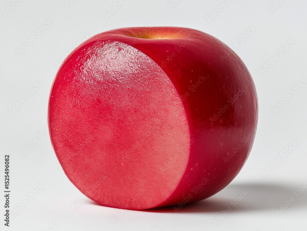 Aufkleber a fresh, ripe red apple with a glossy surface, ideal for snacking or adding to salads and smoothies.