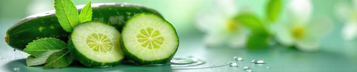 Relaxing spa day featuring cucumbers, featuring fresh cucumbers in various skincare applications, from facial masks to refreshing eye treatments , cosmetics, salon, therapy