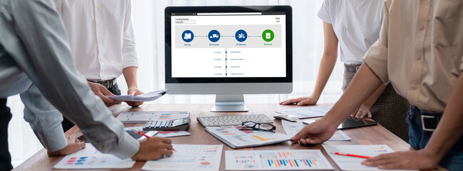 Delivery tracking system for e-commerce and brisk online business to timely goods transportation...