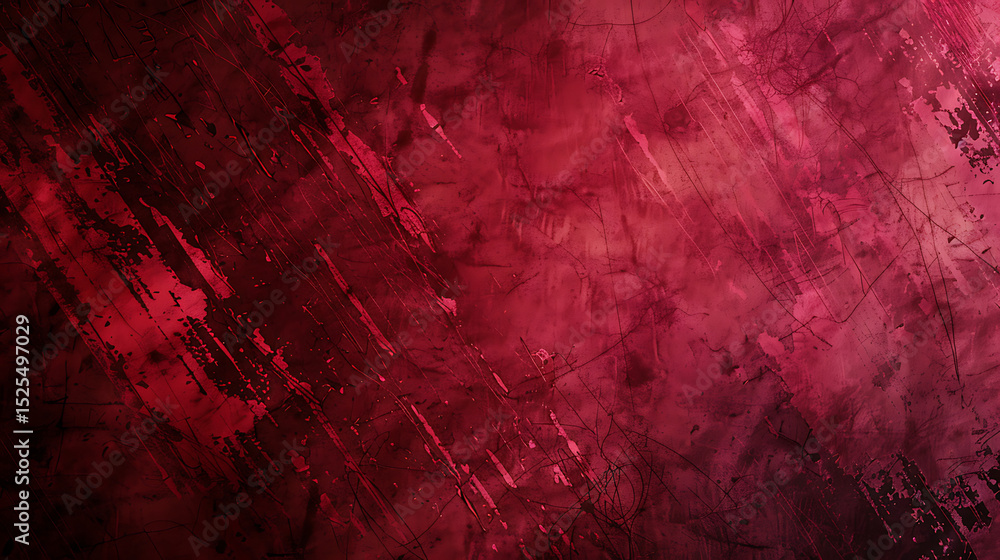 Poster a textured red background with dark grunge patterns and scratches creates an abstract and artistic d