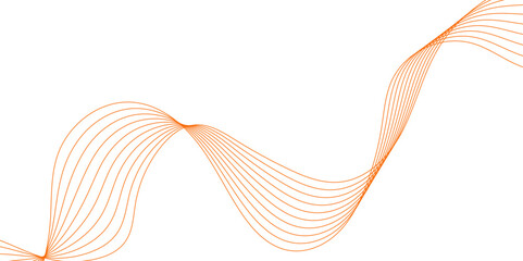Undulate golden Wave Swirl, frequency sound wave, twisted curve lines. Abstract wave colorful lines on transparent background. Design for business presentation or web design background.