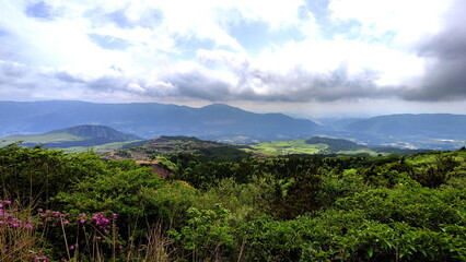 Beautiful valley in the middle of hills