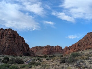 red rock canyon in the desert 