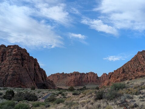 red rock canyon in the desert 