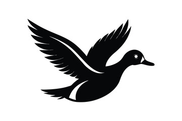 Obraz premium Duck Silhouette vector , Wood duck Silhouette vector bundle 