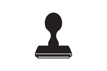Rubber stamp tool silhouette on white background.