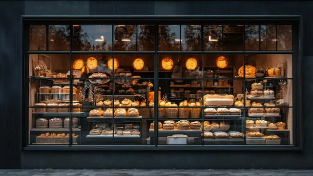 Bakery shop window display