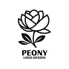 Peony Vector Logo Design