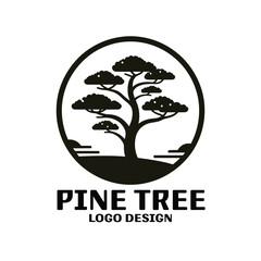 Pine Tree Vector Logo Design