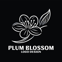Plum Blossom Vector Logo Design
