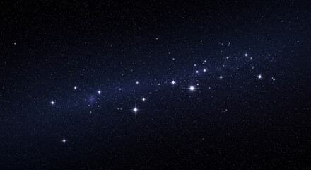 Obraz premium Dark Blue Night Sky with Bright Stars and Milky Way Galaxy