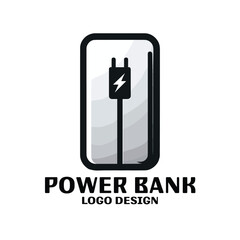 Obraz premium Power Bank Vector Logo Design