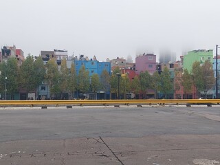 city in winter 