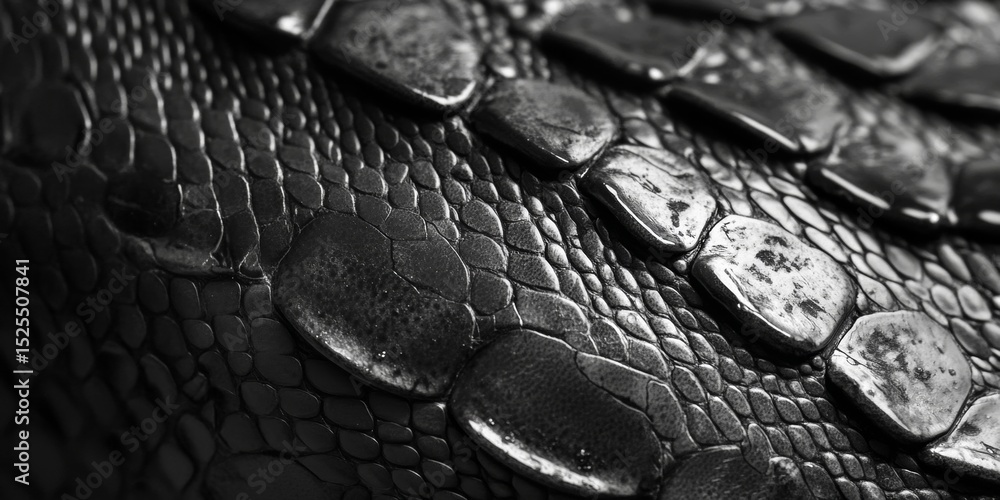 Poster a detailed view of a snake's scales with a focus on the texture and patterns.