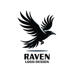 Fototapeta premium Raven Vector Logo Design