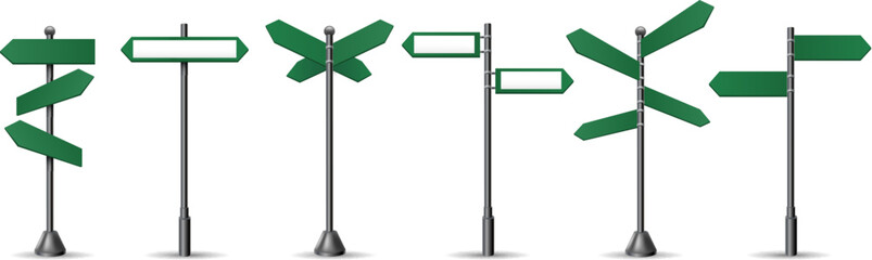 Green street signs