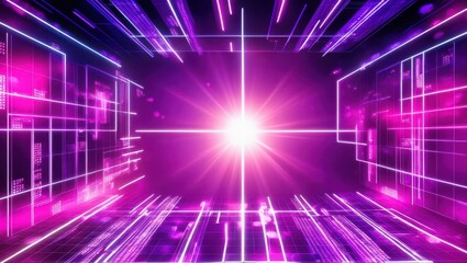 Fototapeta premium Abstract Glowing Data Grid Background for AI and Machine Learning Projects