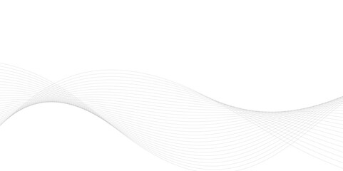 Abstract Gray wavy business and banner curve line background. Digital future technology concept. Line art striped graphic template, banner background. Vector illustration.	
