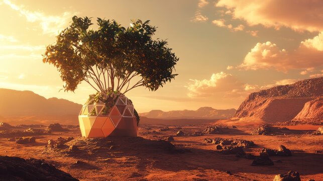 Martian Oasis: A Vision of Future Colonization