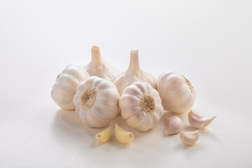 Garlic bulb on a white background