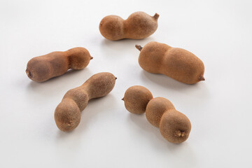 Tamarind on a white background