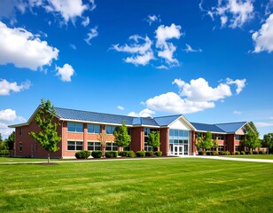 School building on a sunny day