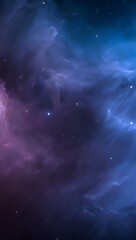 Naklejka premium Cosmic Nebula A Vivid Display of Purple, Blue, and Pink Hues in the Vast Expanse of Space