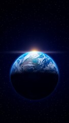 Obraz premium Earth, Sunrise, Space, Planet, View A Stunning Celestial Image