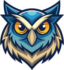 Owl Head Vector Logo – Animal Mascot Illustration