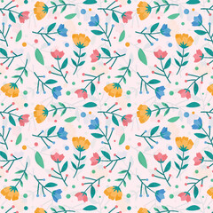 Modern Seamless Colorful Geometric Pattern with Vibrant Abstract Shapes – Trendy Repeating Background for Textile, Wallpaper, Wrapping, and Digital Design