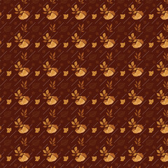 Seamless Floral Pattern with Pink Roses, Green Leaves and White Flowers on Dark Green Background Elegant Botanical Vintage Style for Fabric, Wallpaper, Gift Wrap, and Textile Design