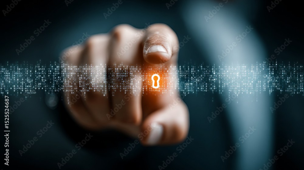 Aufkleber cloud security: businessman holding icon and data exchanges ensuring secure connection on city backg