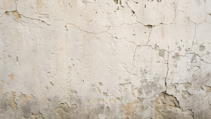 Obraz premium Old weathered wall with cracks and peeling paint creates a grunge texture