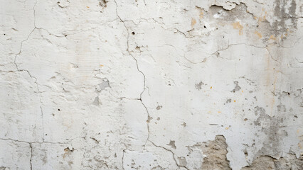 Obraz premium Cracked and peeling white paint on an old concrete wall texture