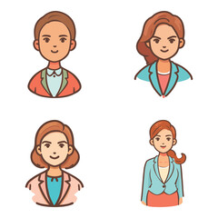 Four Business Profile Avatar Collections for companies and business people
