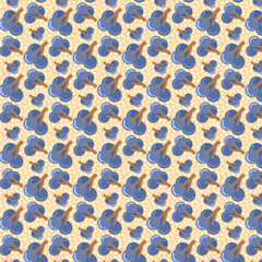 Seamless Autumn Leaves and Nature-Inspired Doodle Pattern with Hand-Drawn Elements in Warm Red and Beige Tones, Food patter,n Desig,n colorful Pattern Modern Pattern ,Best Pattern Design