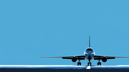 Naklejka premium Airplane path to the sky