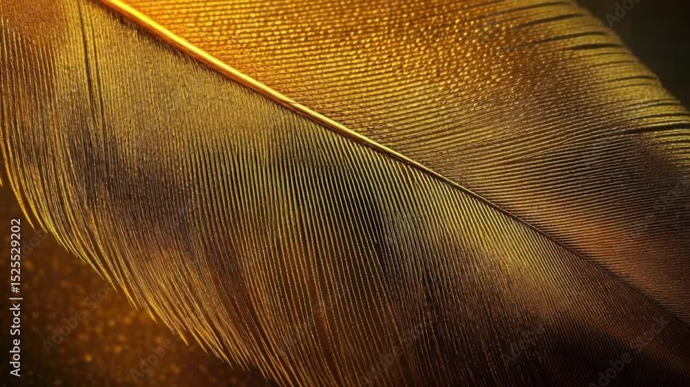 Poster a detailed view of a bird's feathers, with intricate patterns and texture.