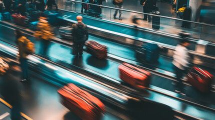 Interior of the luggage place in Airport

