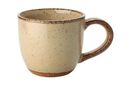Ceramic coffee mug stoneware tea cup drink isolated on transparent background