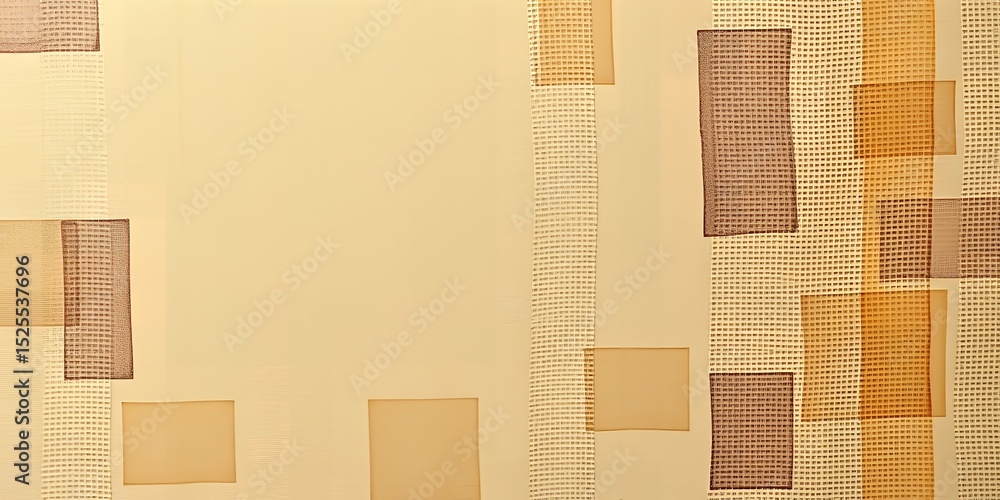 Poster abstract background with beige and brown squares and rectangles in varying sizes and textures