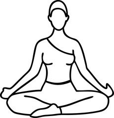 meditation yoga vector icon clipart 