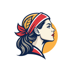 woman face vector illustration Woman face logo mascot
