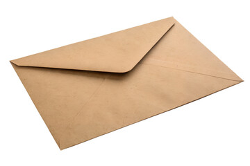 Tan envelope mail postal communication isolated on transparent background