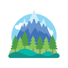 Obraz premium background scenery flat color design