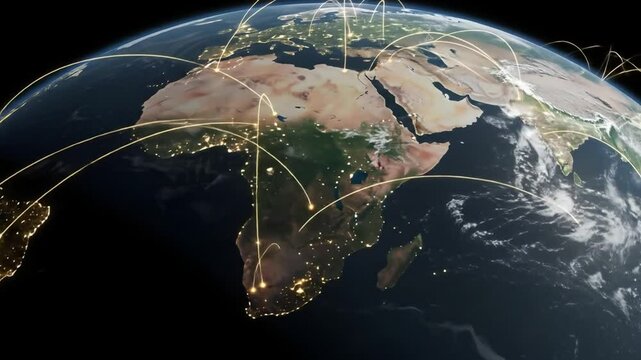 Global connections world map