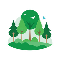 Fototapeta premium background scenery flat color design