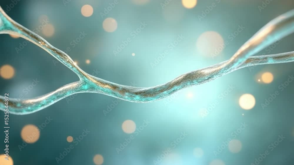 Poster Genetic Blueprint: Dive into a stunning macro view of a double helix, a mesmerizing representation of the building block of life, and biological code.