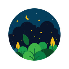 background scenery flat color design