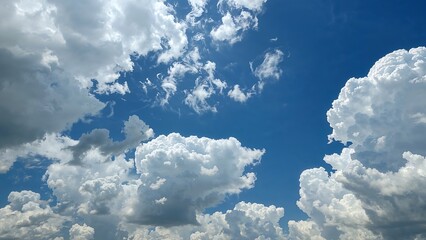 Beatiful sky with comolus clouds